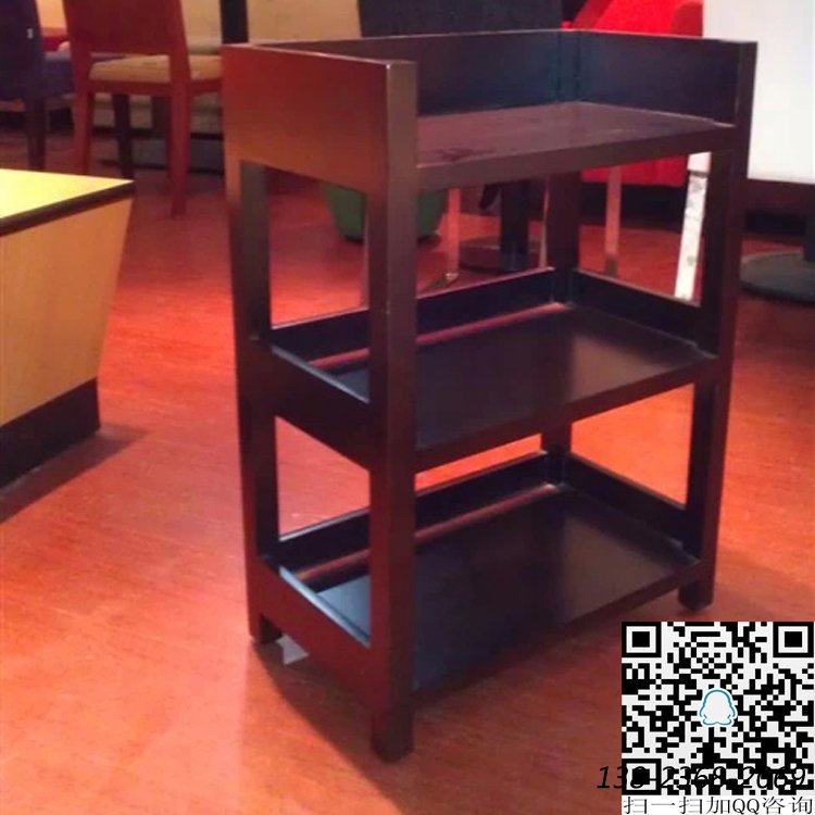 火鍋?zhàn)朗卟思?，三層菜架?shí)木，火鍋店餐桌配套
