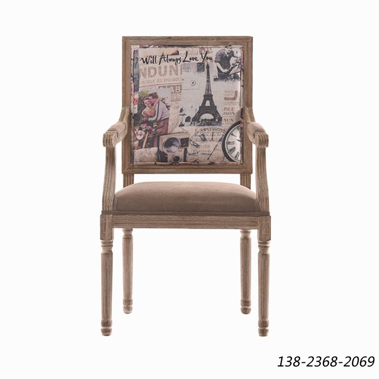 復(fù)古餐廳椅子，實(shí)木椅定制，西餐廳家具